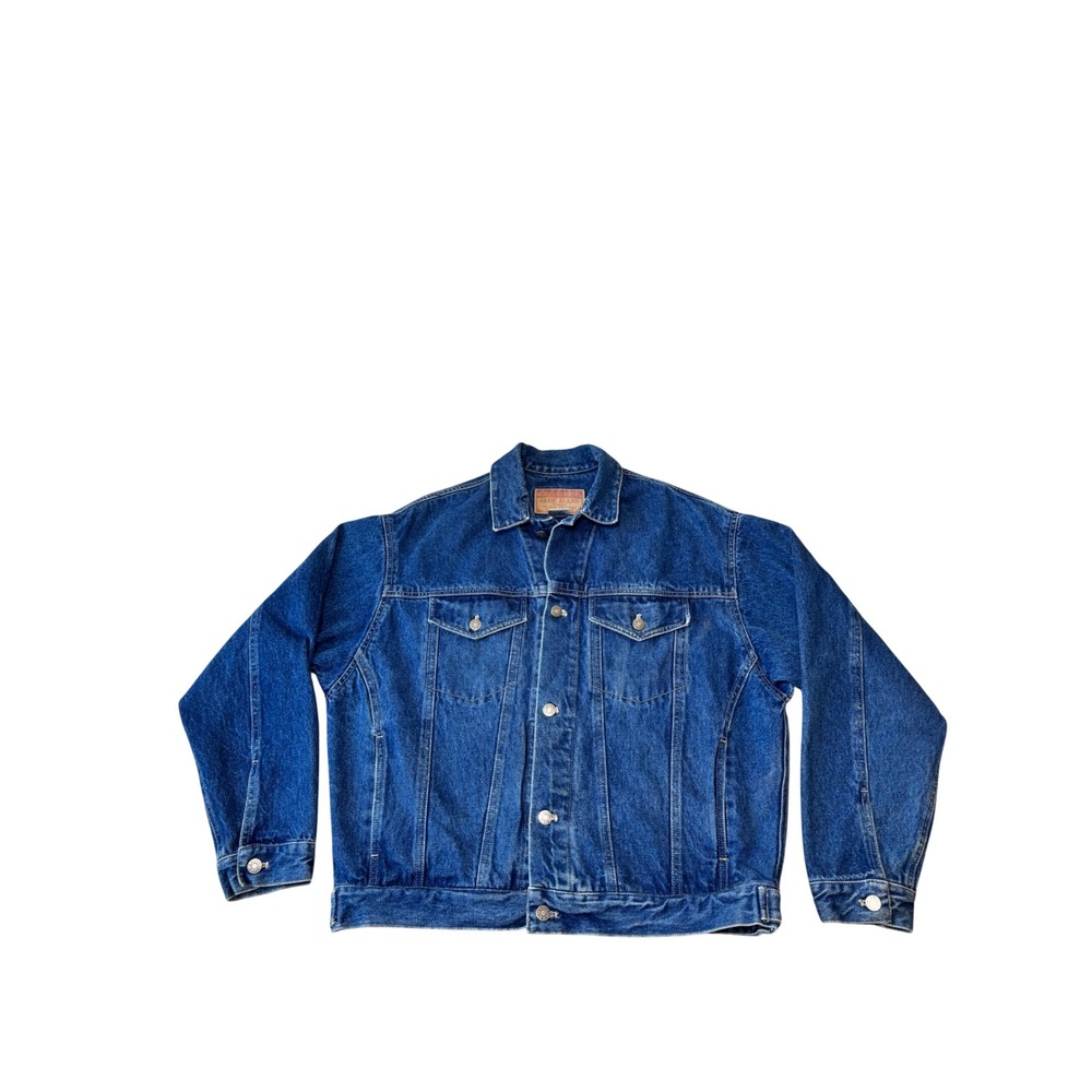 Vintage Calvin Klein Blue Jeans Denim Trucker Jacket Oversized Unisex 90s
